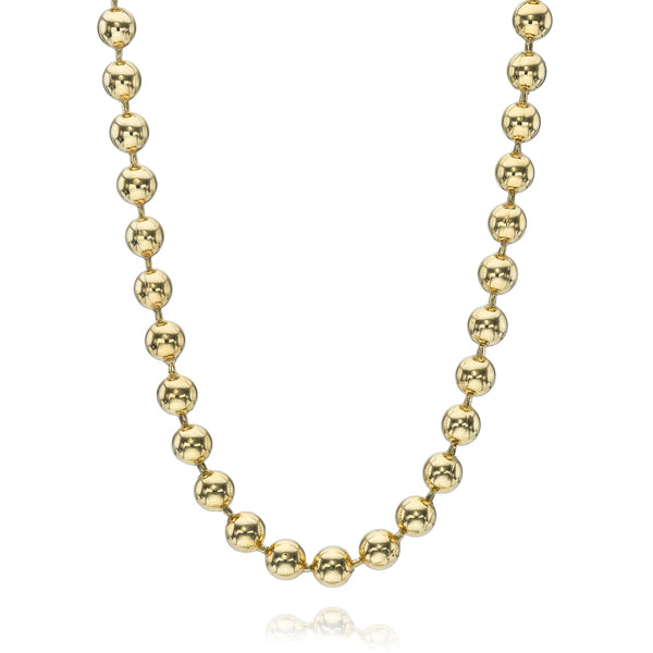 Yellow Gold Large Ball Chain Necklace