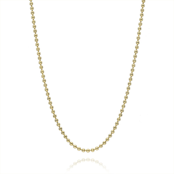 Yellow Gold Ball Chain Necklace