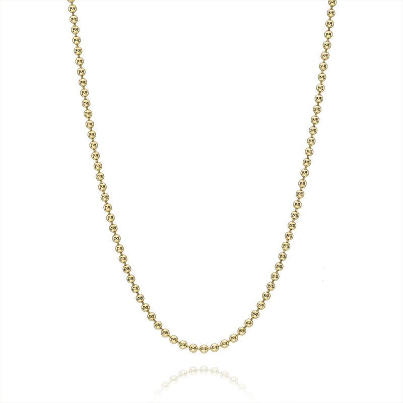 Yellow Gold Ball Chain Necklace