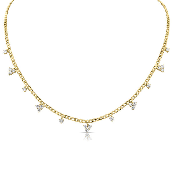 Yellow Gold Diamond Choker Necklace