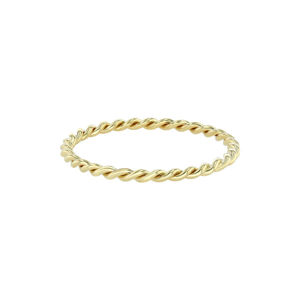 Yellow Gold  Twist Eternity Stacking Ring