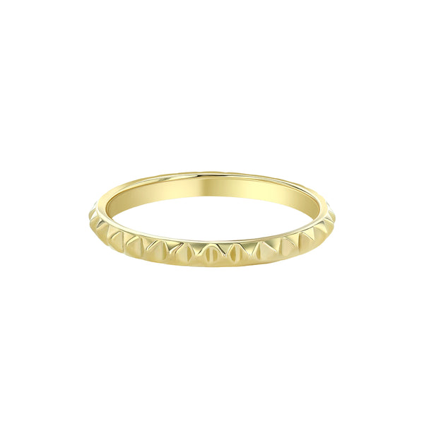 Yellow Gold Eternity Pyramid Stacking Ring