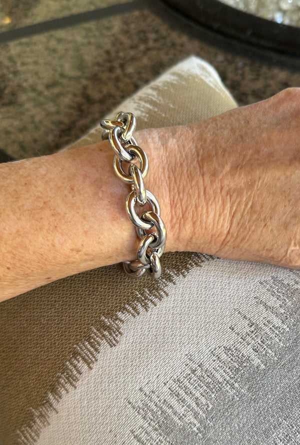 Silver Chunky Link Bracelet
