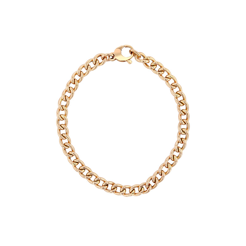 Rose Gold Cuban Chain Link Bracelet